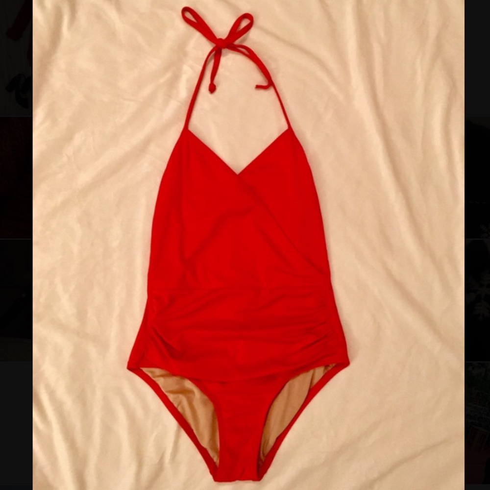 SOLD Red J.Crew One Piece